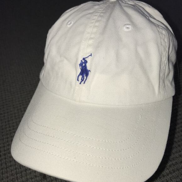 Polo Ralph Lauren White Adjustable Baseball Logo Hat - Picture 2 of 6